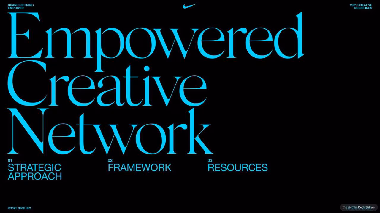 Nike Empower Creative Guidelines 2021, slide 214