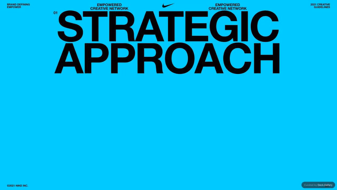 Nike Empower Creative Guidelines 2021, slide 221