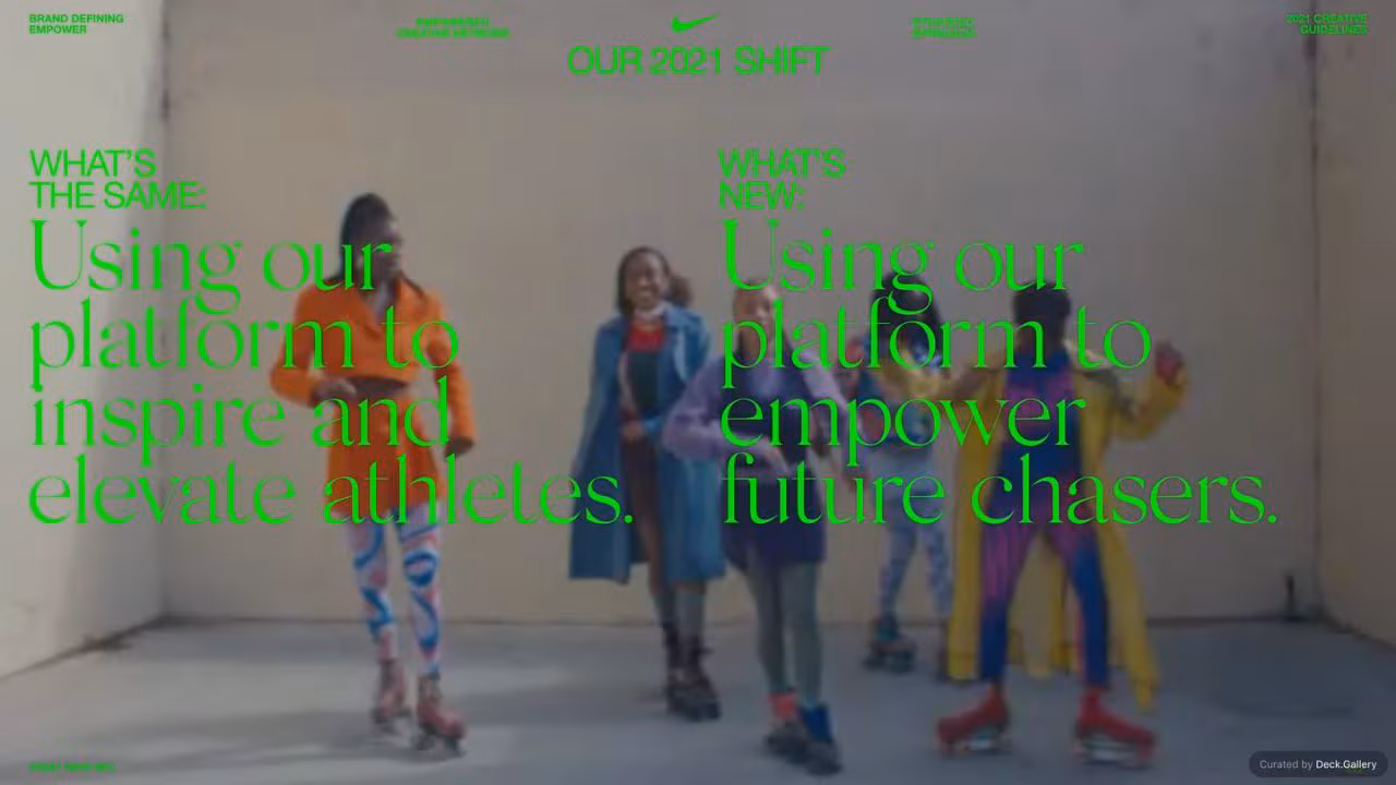 Nike Empower Creative Guidelines 2021, slide 222