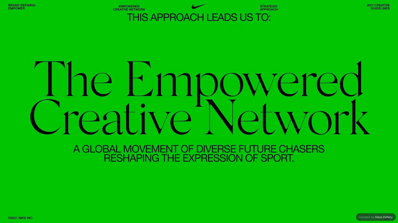 Nike Empower Creative Guidelines 2021, slide 229