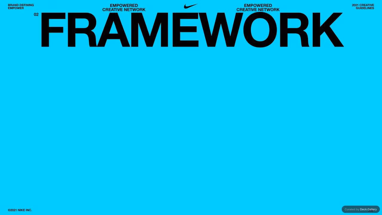 Nike Empower Creative Guidelines 2021, slide 232