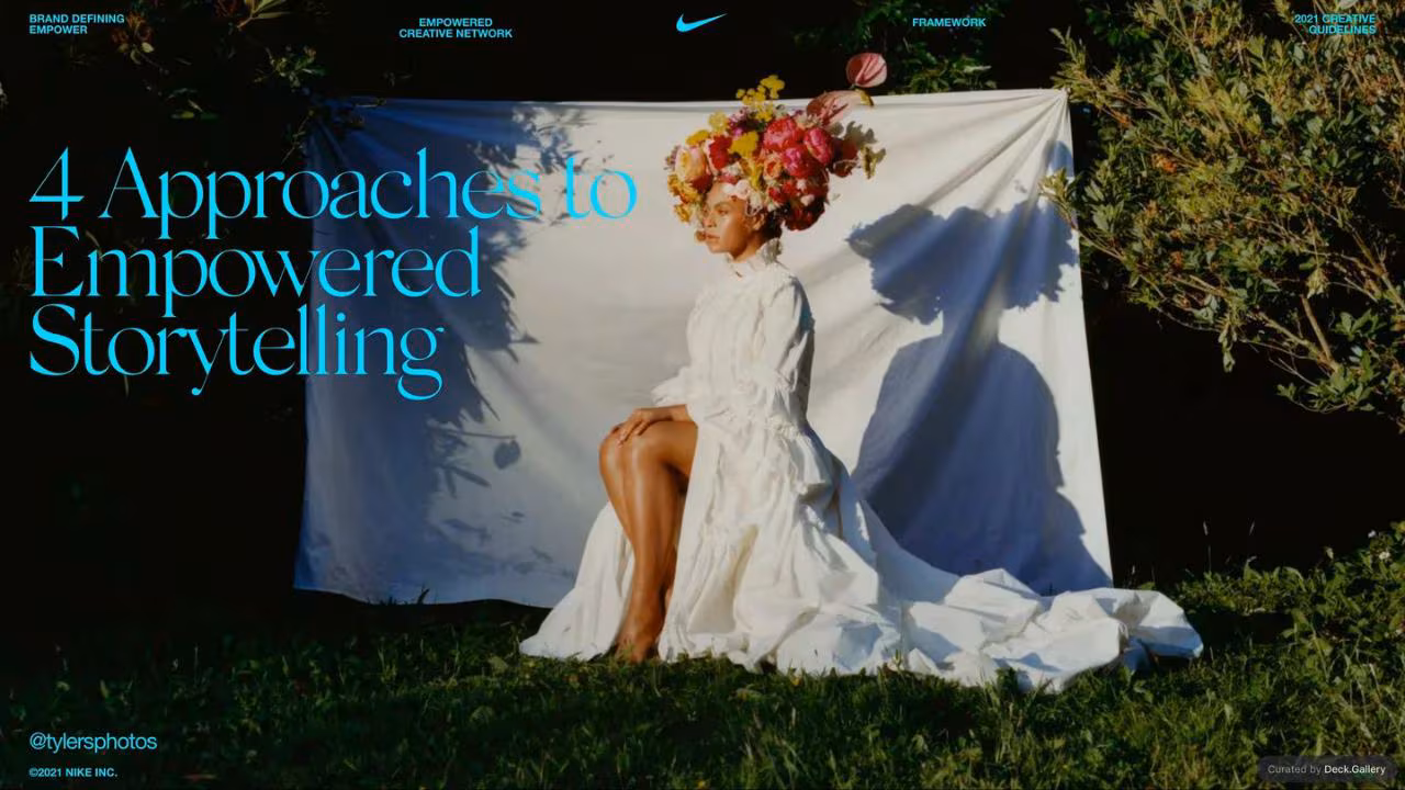 Nike Empower Creative Guidelines 2021, slide 243