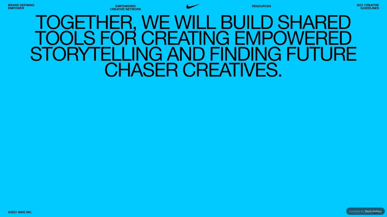 Nike Empower Creative Guidelines 2021, slide 251