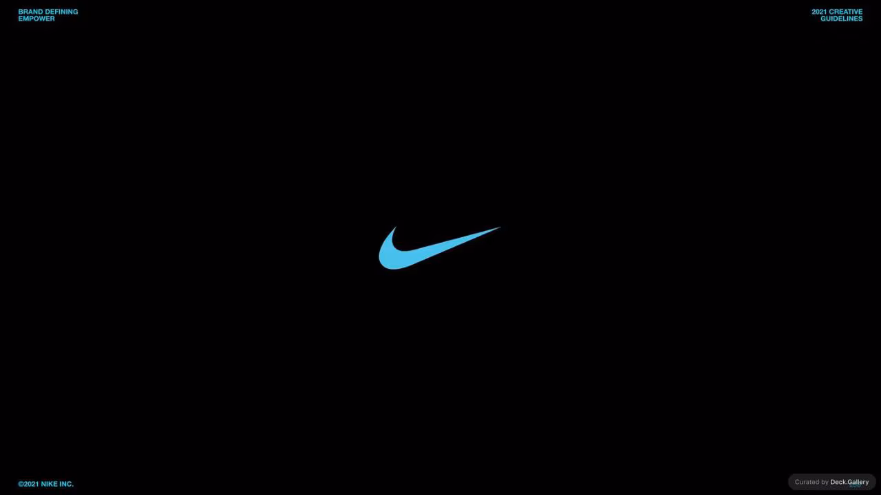 Nike Empower Creative Guidelines 2021, slide 258