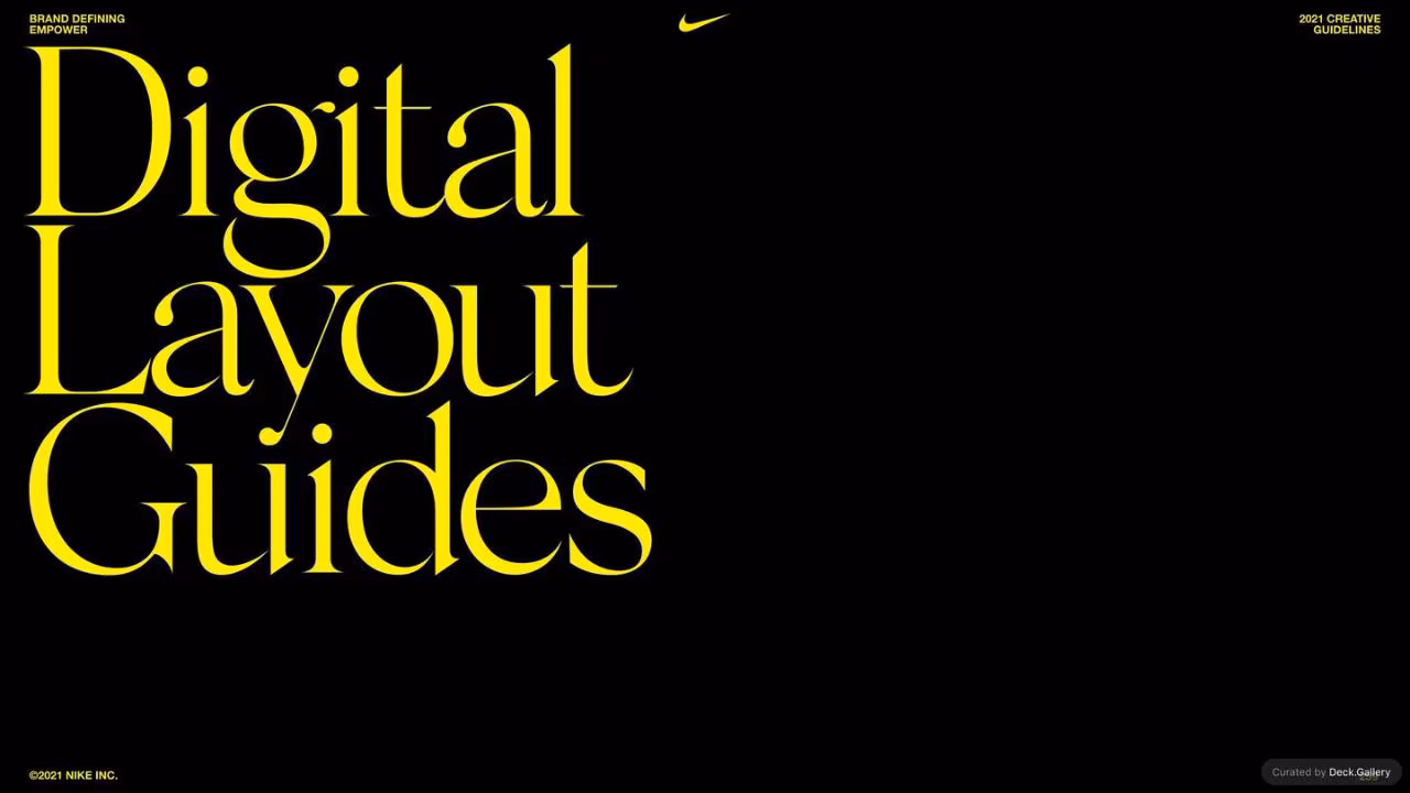Nike Empower Creative Guidelines 2021, slide 259