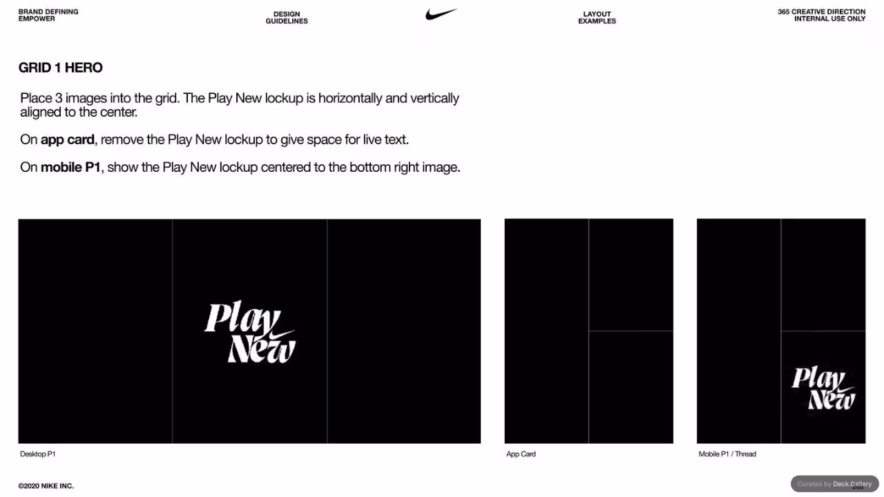 Nike Empower Creative Guidelines 2021, slide 262