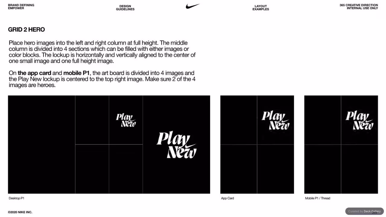 Nike Empower Creative Guidelines 2021, slide 263