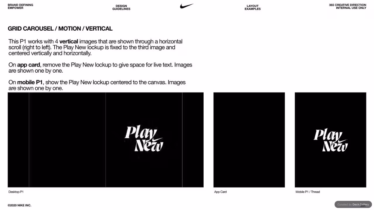 Nike Empower Creative Guidelines 2021, slide 264