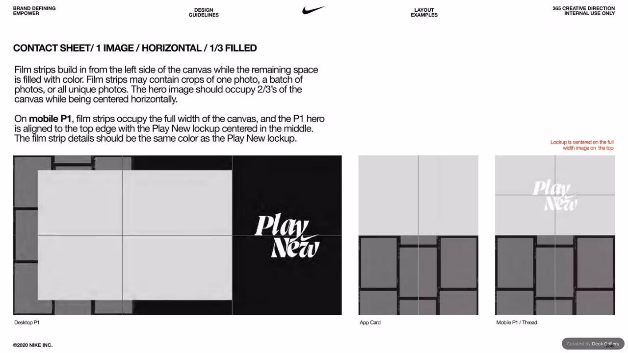 Nike Empower Creative Guidelines 2021, slide 266