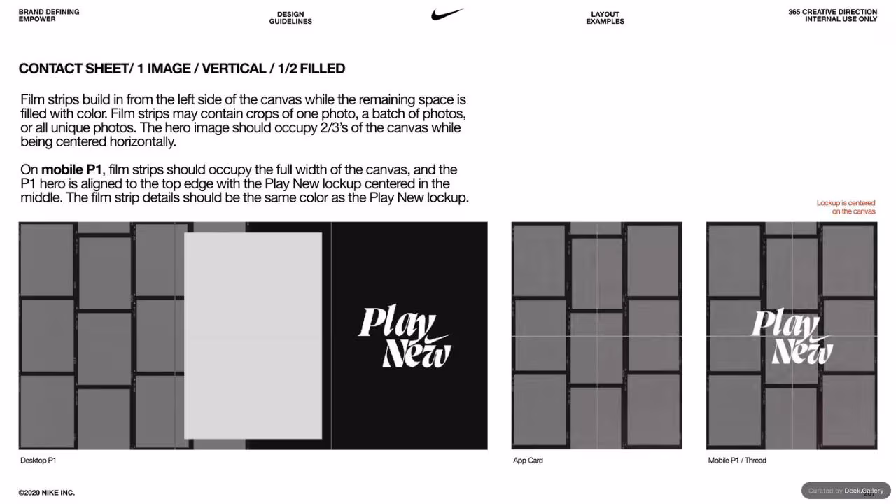 Nike Empower Creative Guidelines 2021, slide 267