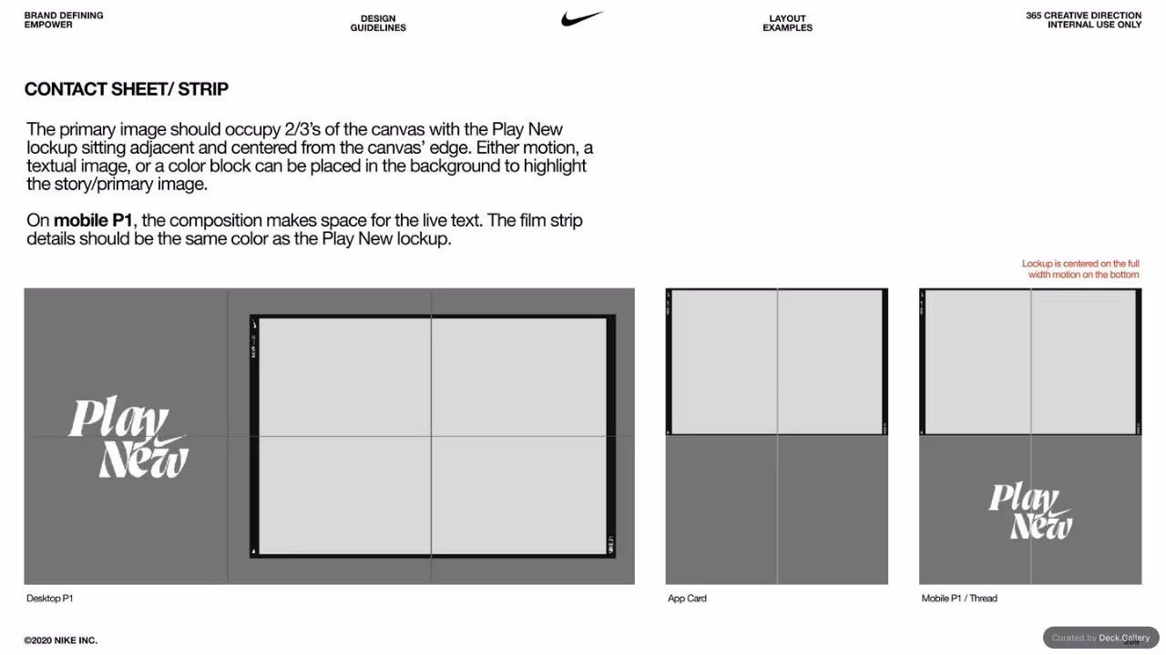 Nike Empower Creative Guidelines 2021, slide 269