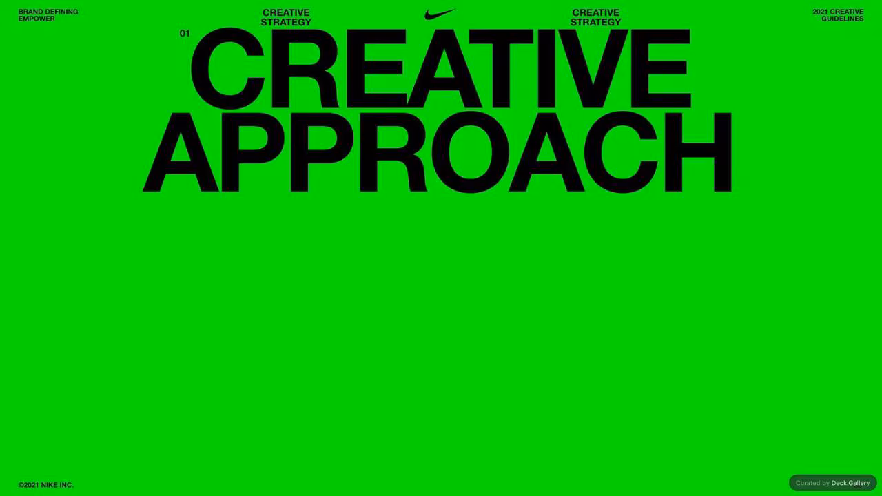 Nike Empower Creative Guidelines 2021, slide 30