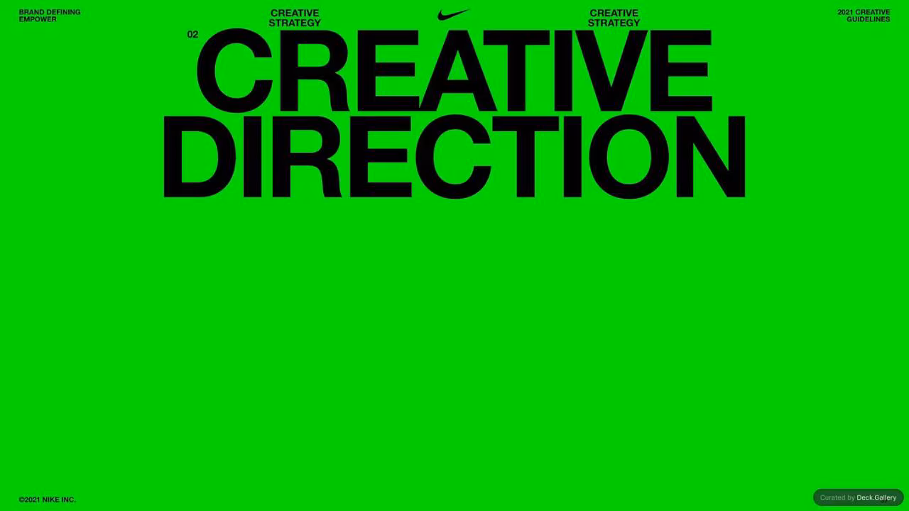 Nike Empower Creative Guidelines 2021, slide 37
