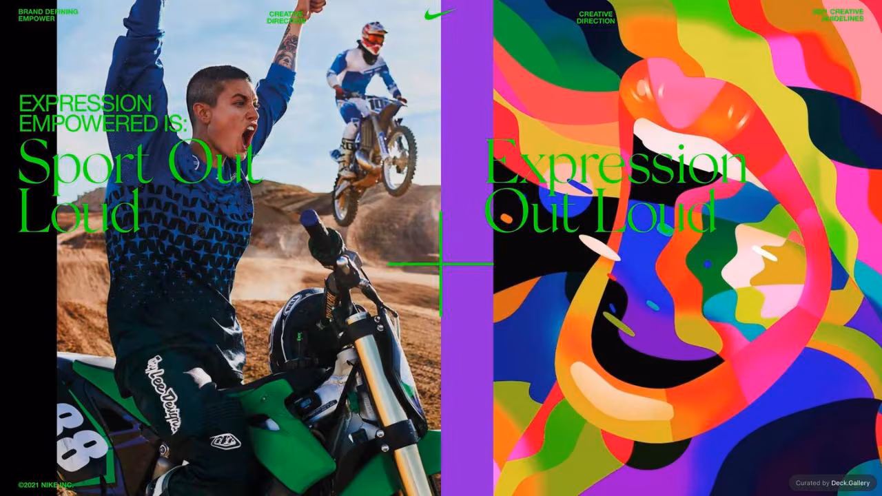 Nike Empower Creative Guidelines 2021, slide 39