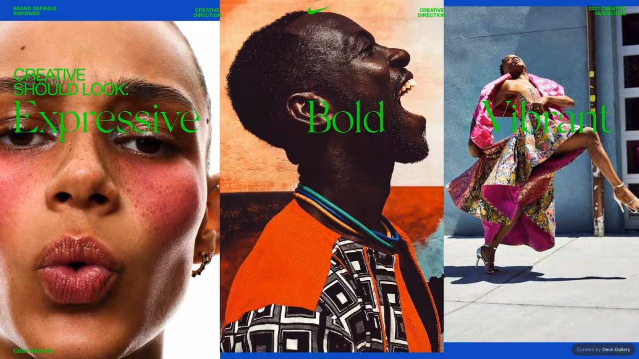 Nike Empower Creative Guidelines 2021, slide 42