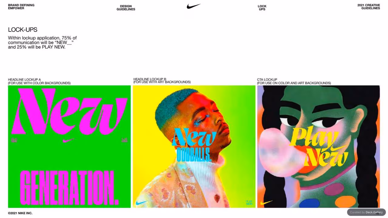 Nike Empower Creative Guidelines 2021, slide 46