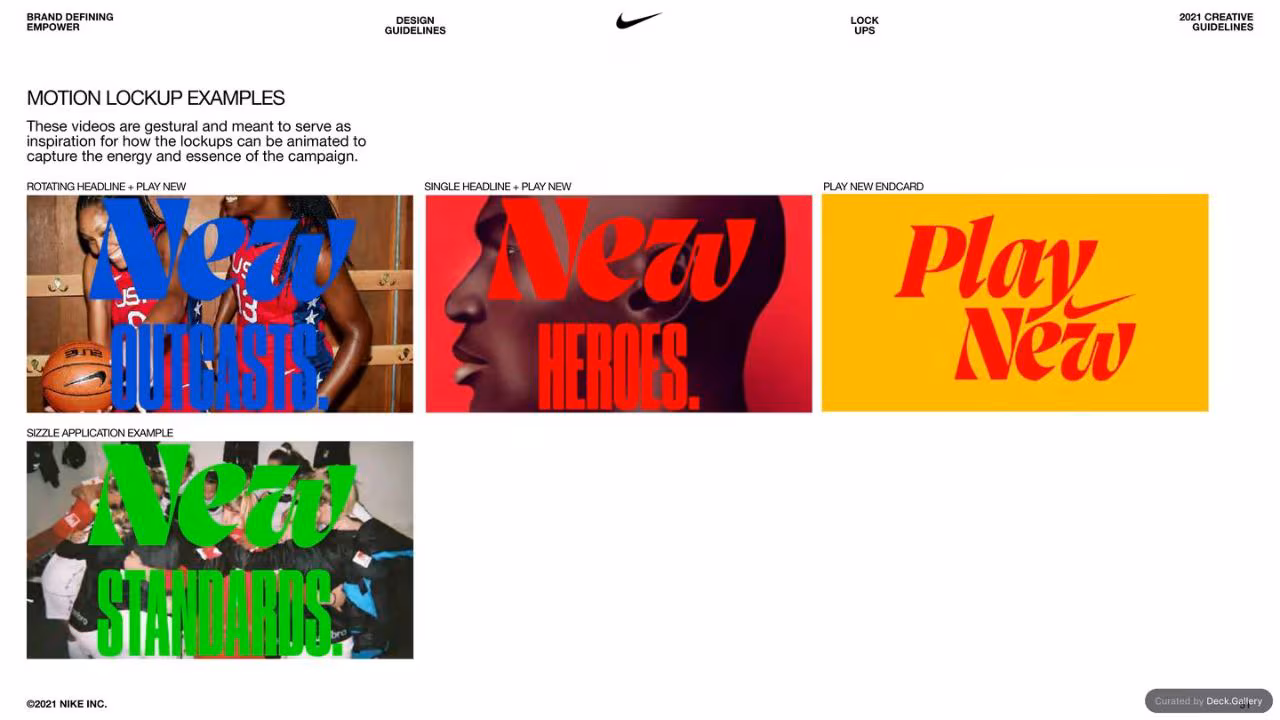 Nike Empower Creative Guidelines 2021, slide 51