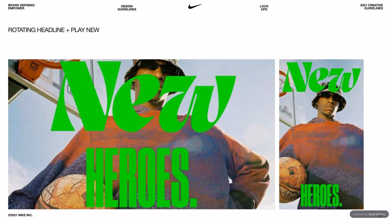 Nike Empower Creative Guidelines 2021, slide 52