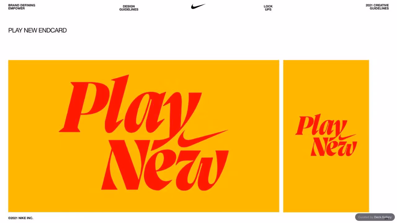 Nike Empower Creative Guidelines 2021, slide 54