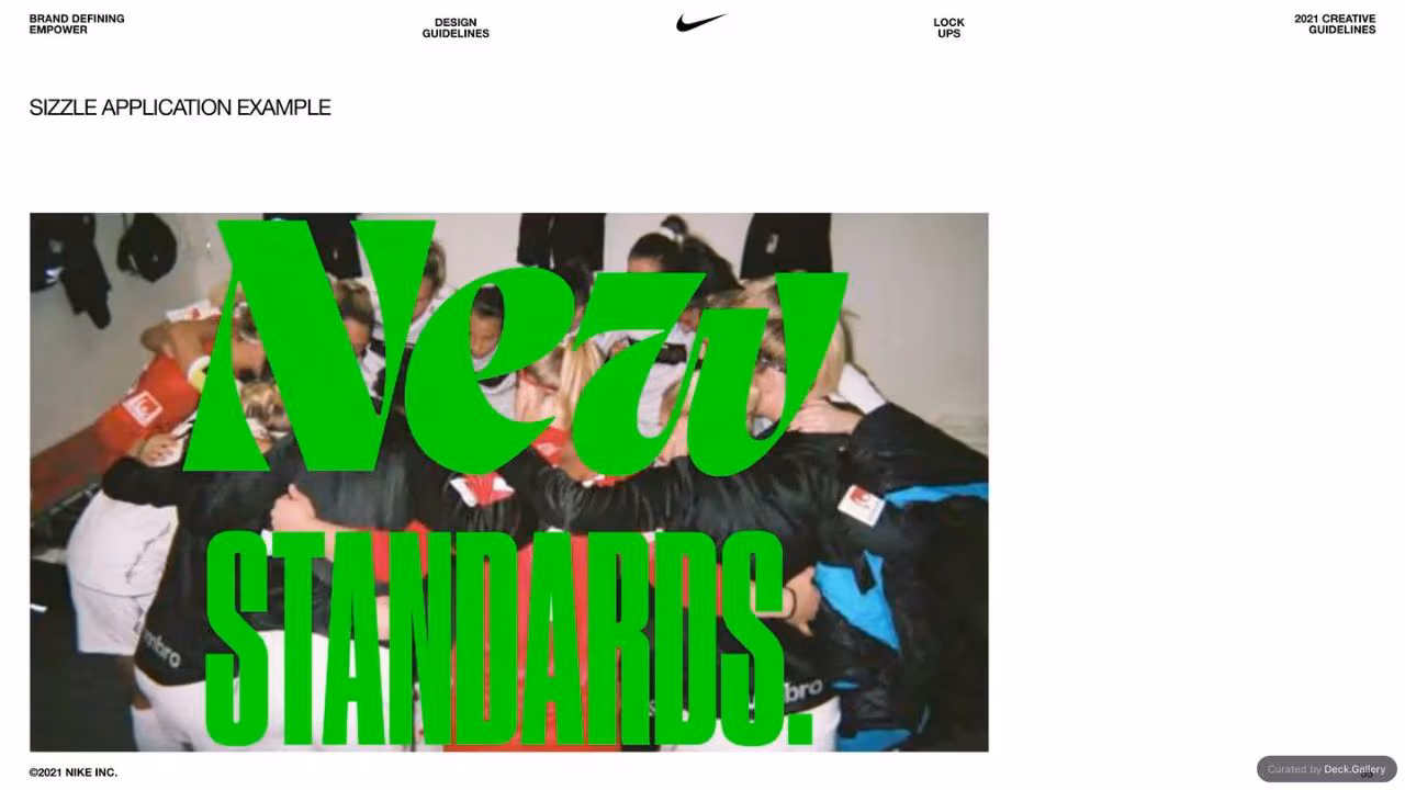 Nike Empower Creative Guidelines 2021, slide 55