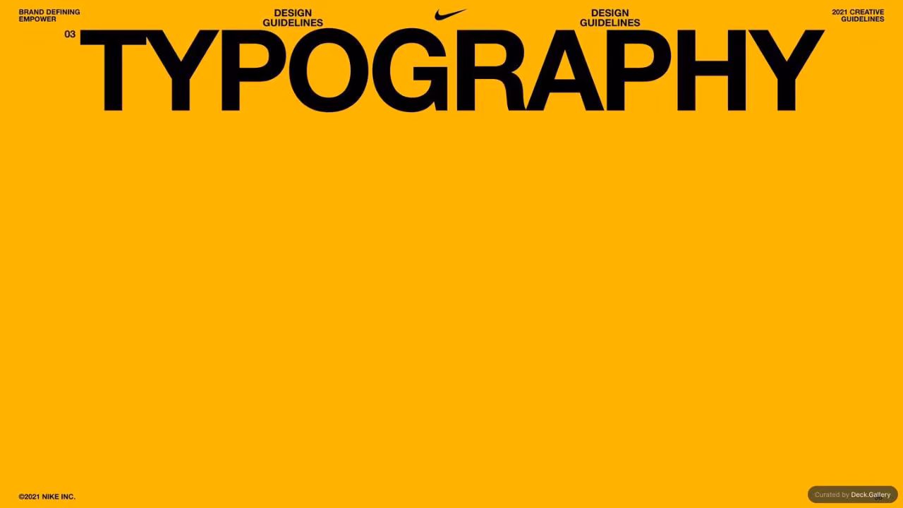 Nike Empower Creative Guidelines 2021, slide 56