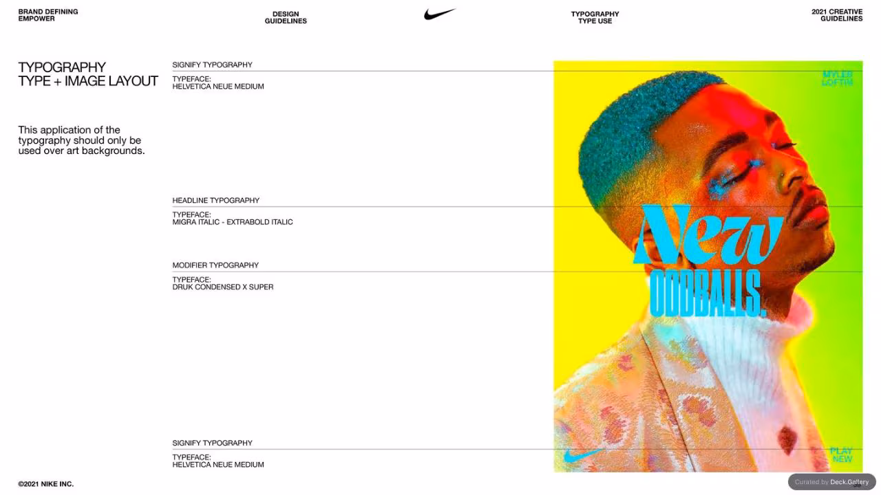 Nike Empower Creative Guidelines 2021, slide 59