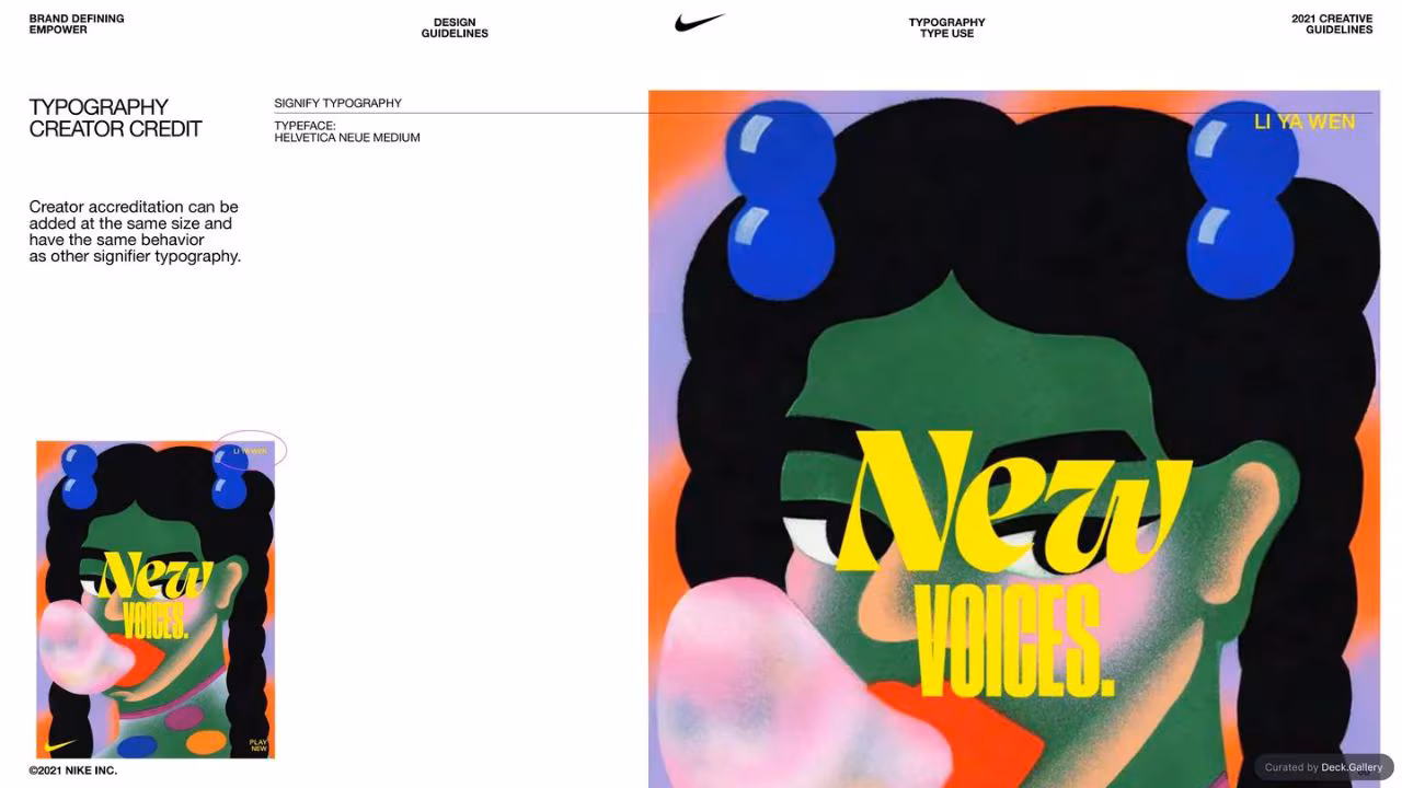 Nike Empower Creative Guidelines 2021, slide 60