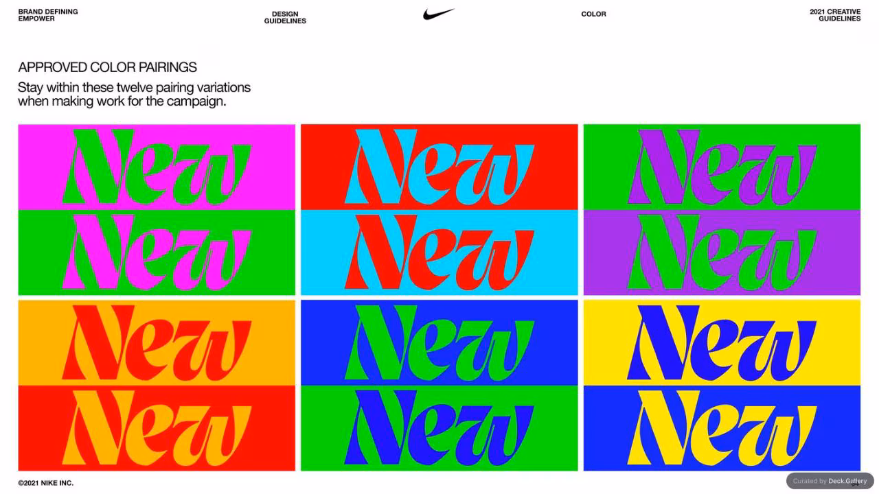 Nike Empower Creative Guidelines 2021, slide 64