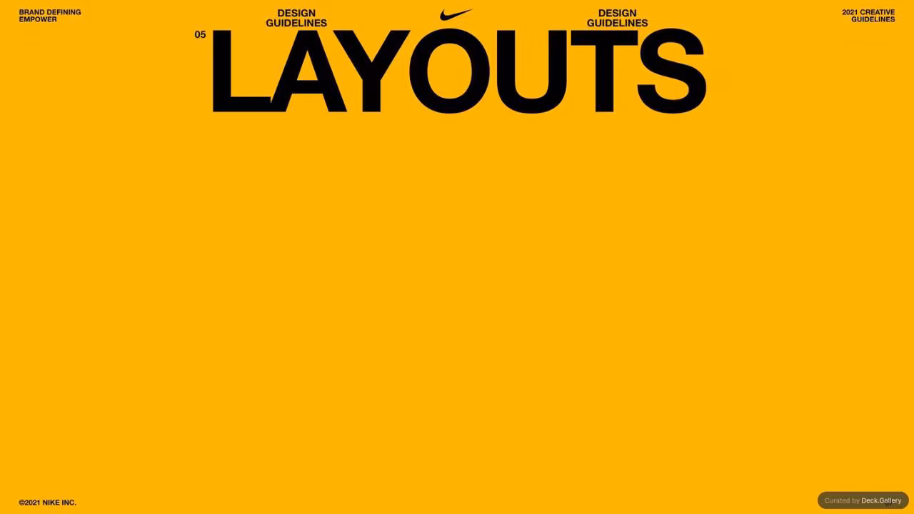 Nike Empower Creative Guidelines 2021, slide 67