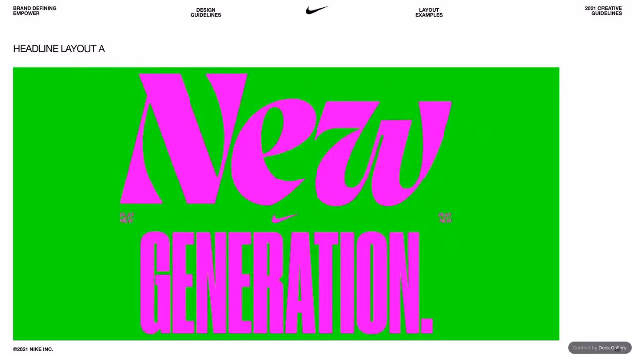 Nike Empower Creative Guidelines 2021, slide 69