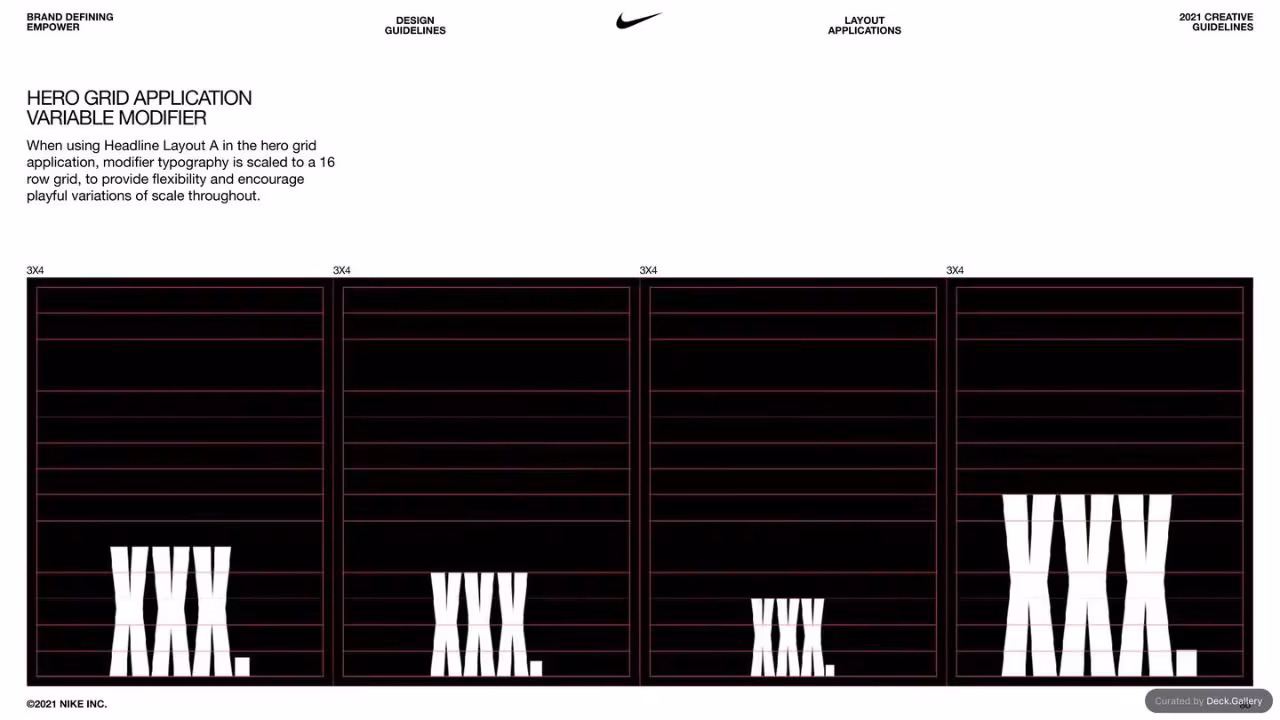 Nike Empower Creative Guidelines 2021, slide 80