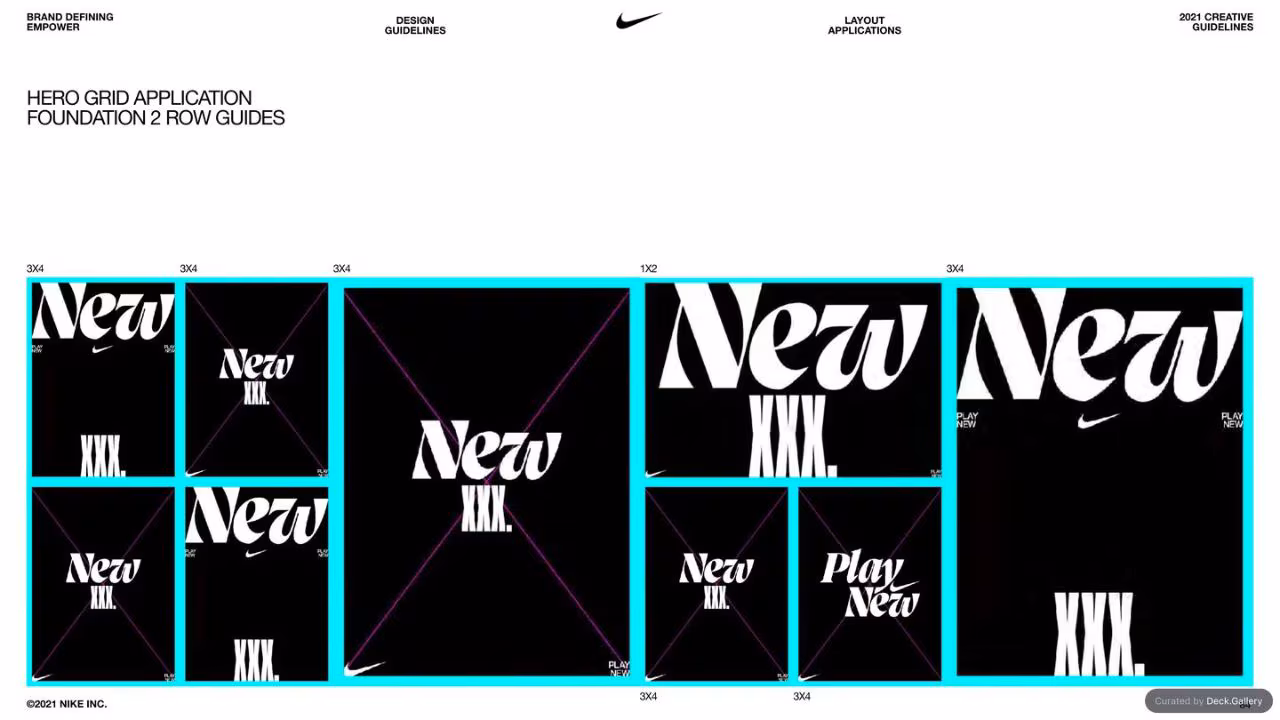Nike Empower Creative Guidelines 2021, slide 84