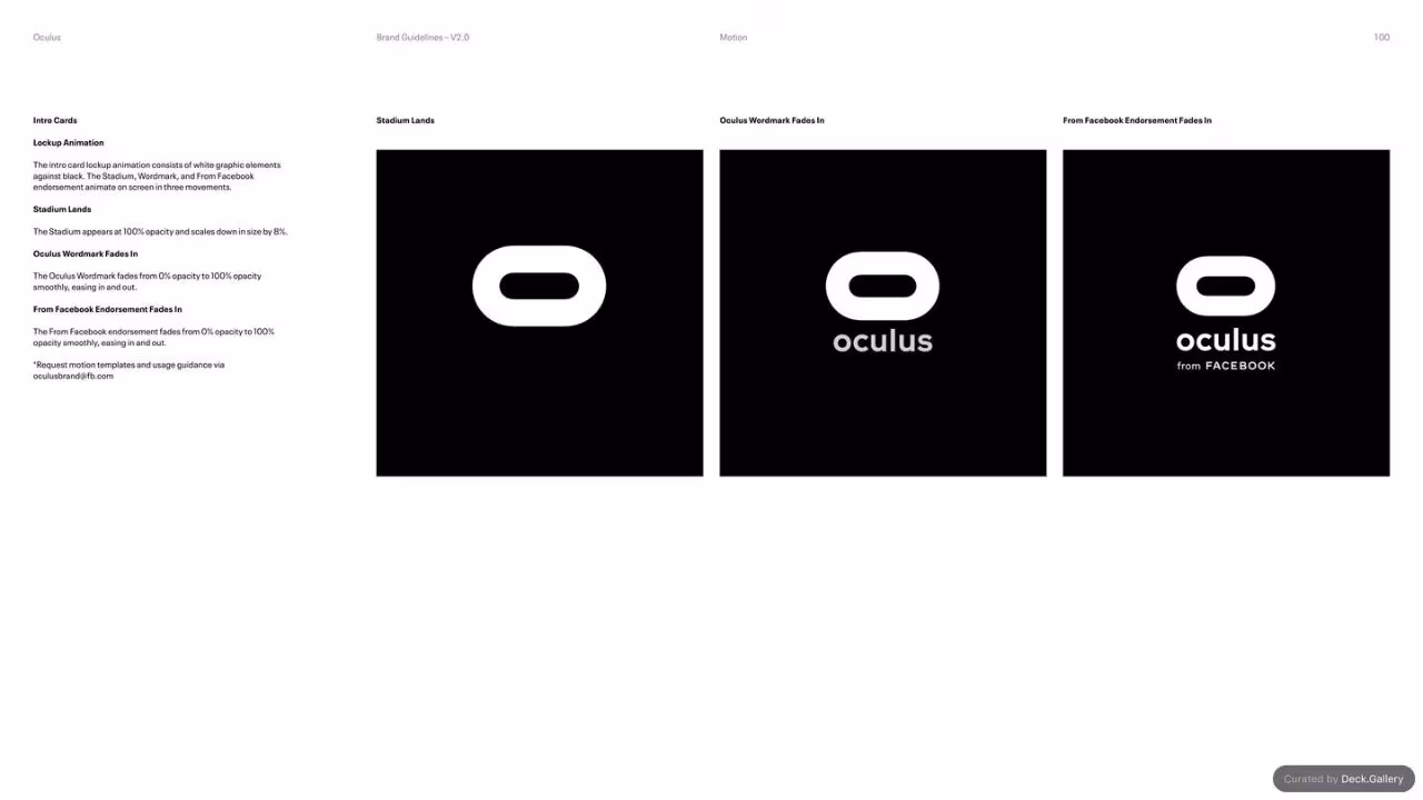 Oculus Brand Guidelines v2.0, slide 100