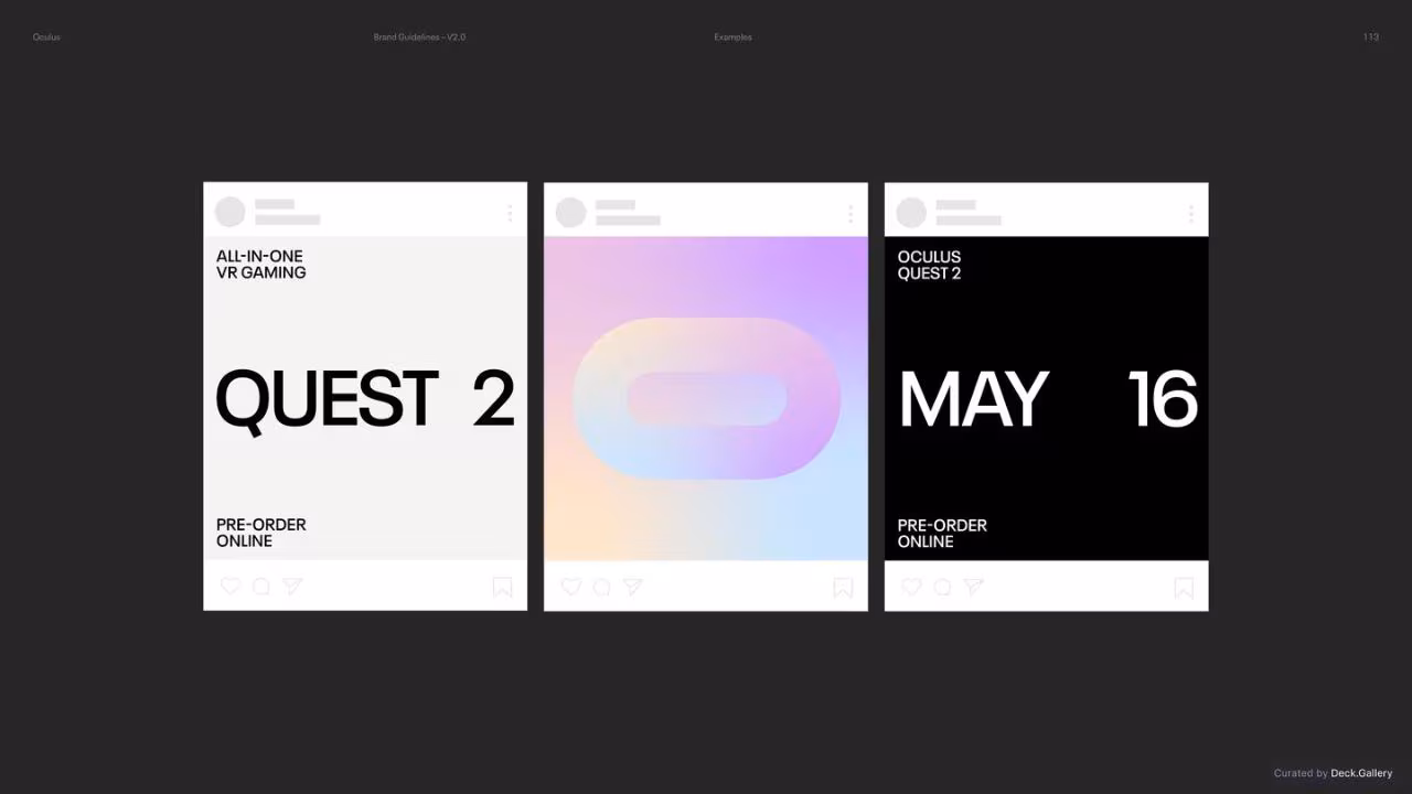 Oculus Brand Guidelines v2.0, slide 113