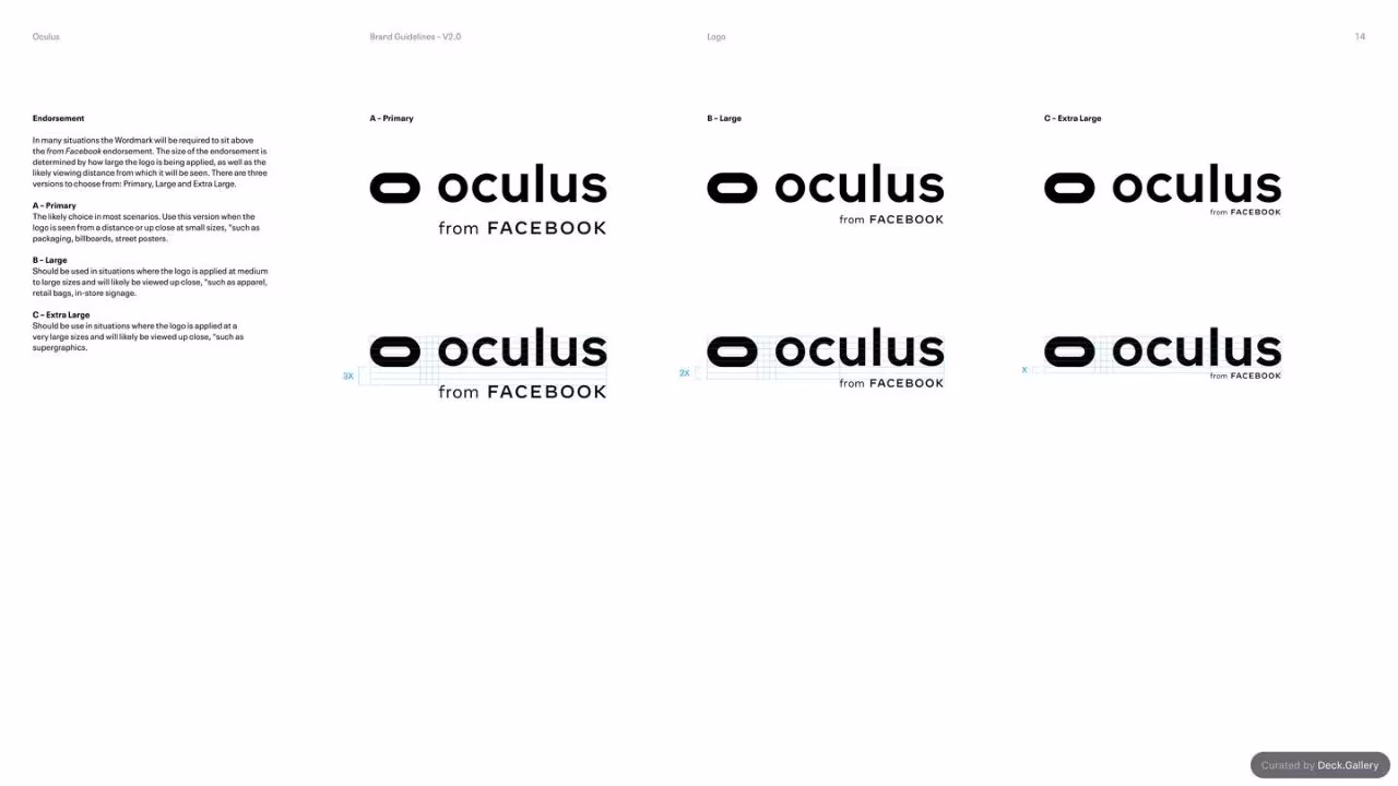 Oculus Brand Guidelines v2.0, slide 14