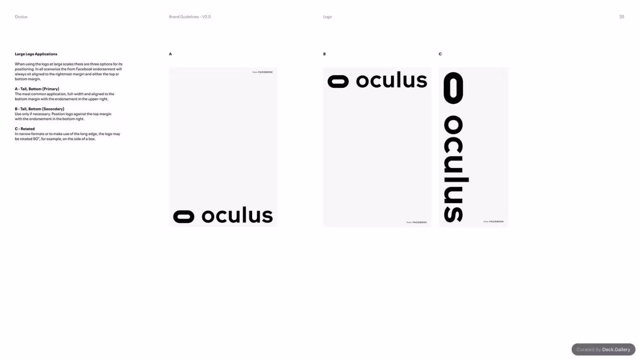 Oculus Brand Guidelines v2.0, slide 20