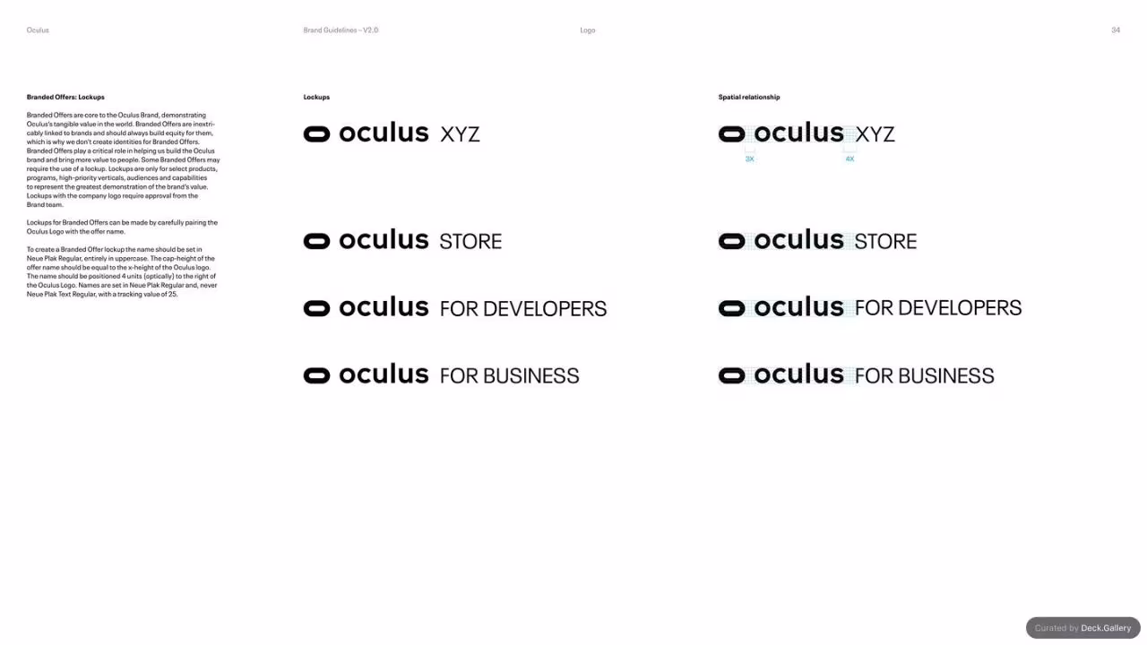 Oculus Brand Guidelines v2.0, slide 34