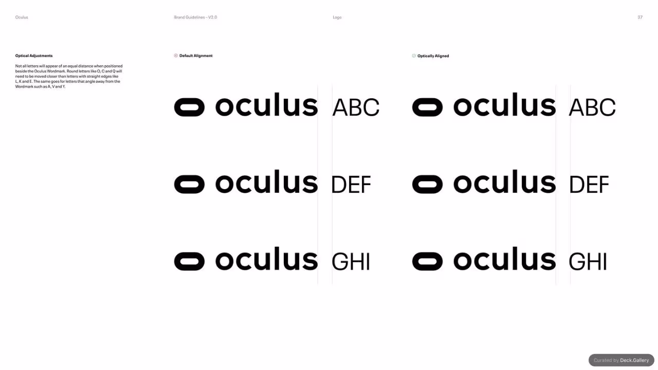 Oculus Brand Guidelines v2.0, slide 37
