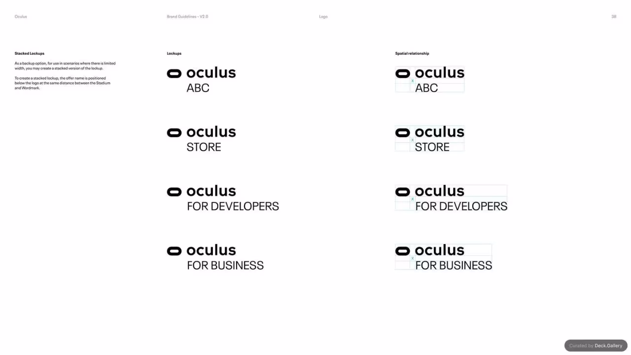 Oculus Brand Guidelines v2.0, slide 38