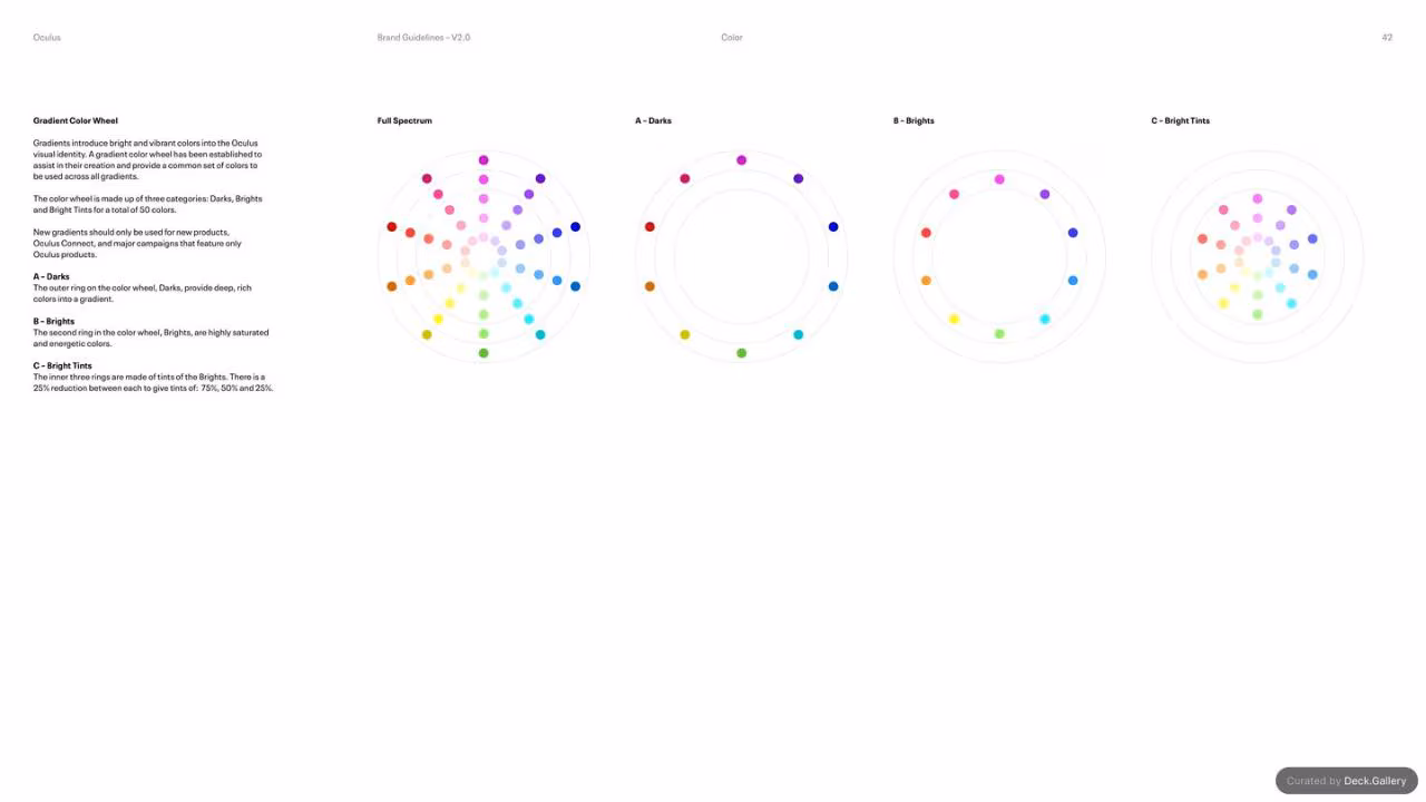 Oculus Brand Guidelines v2.0, slide 42