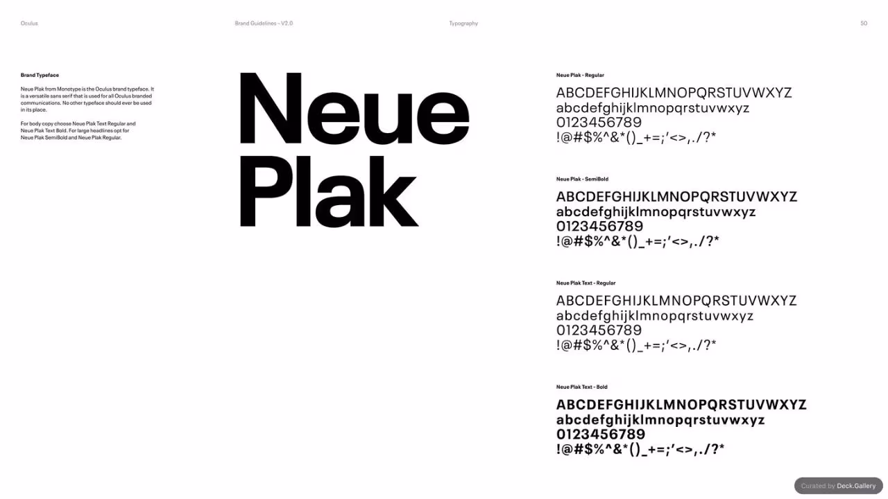 Oculus Brand Guidelines v2.0, slide 50