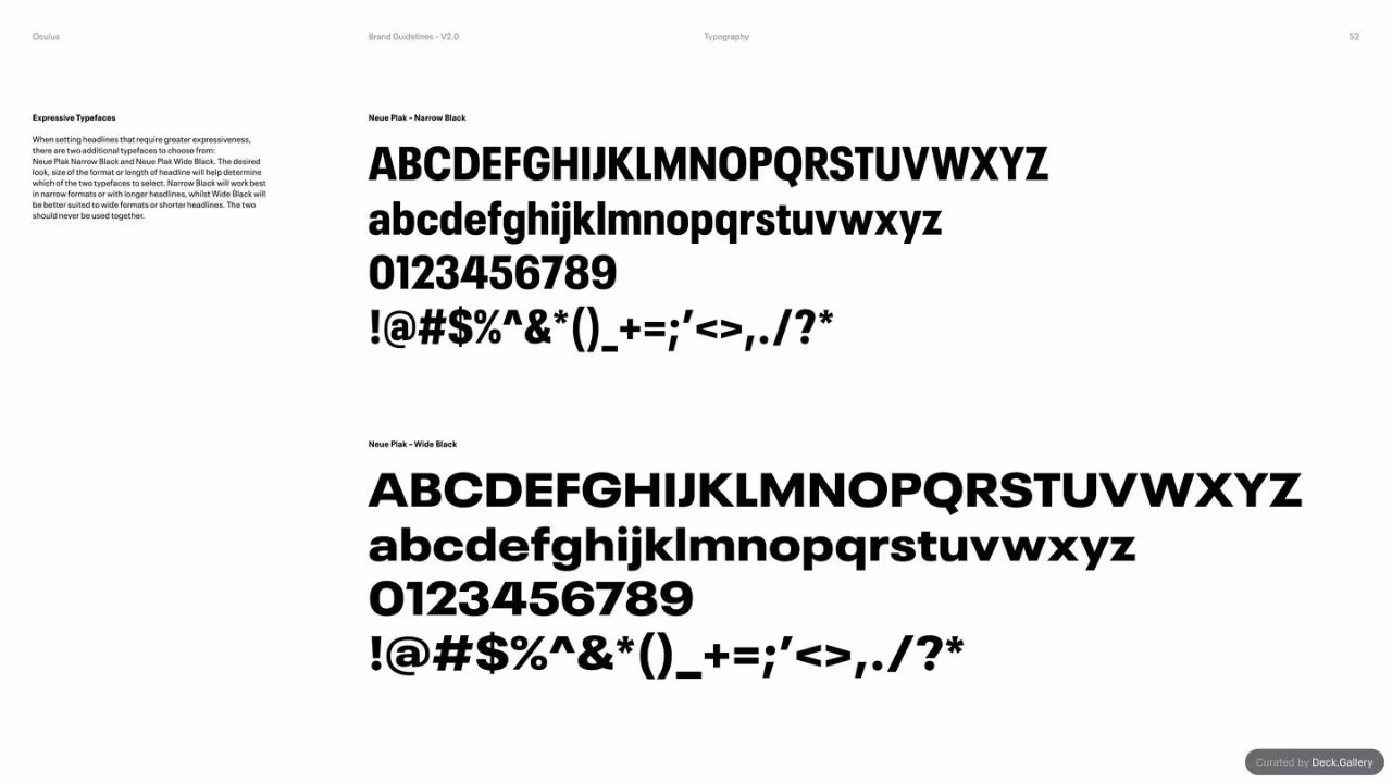Oculus Brand Guidelines v2.0, slide 52