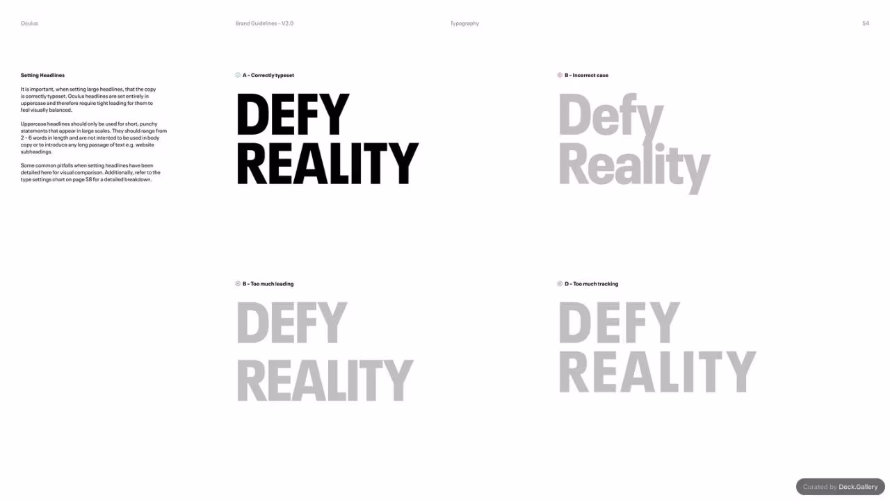 Oculus Brand Guidelines v2.0, slide 54