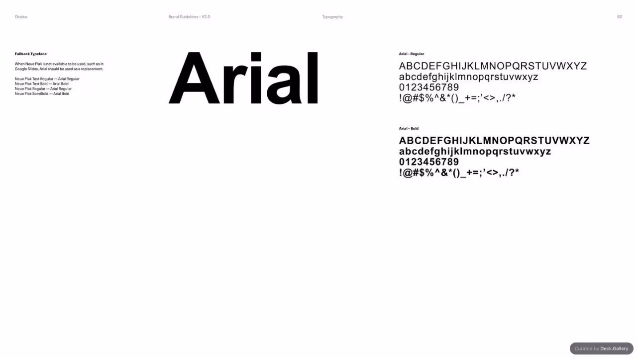 Oculus Brand Guidelines v2.0, slide 60