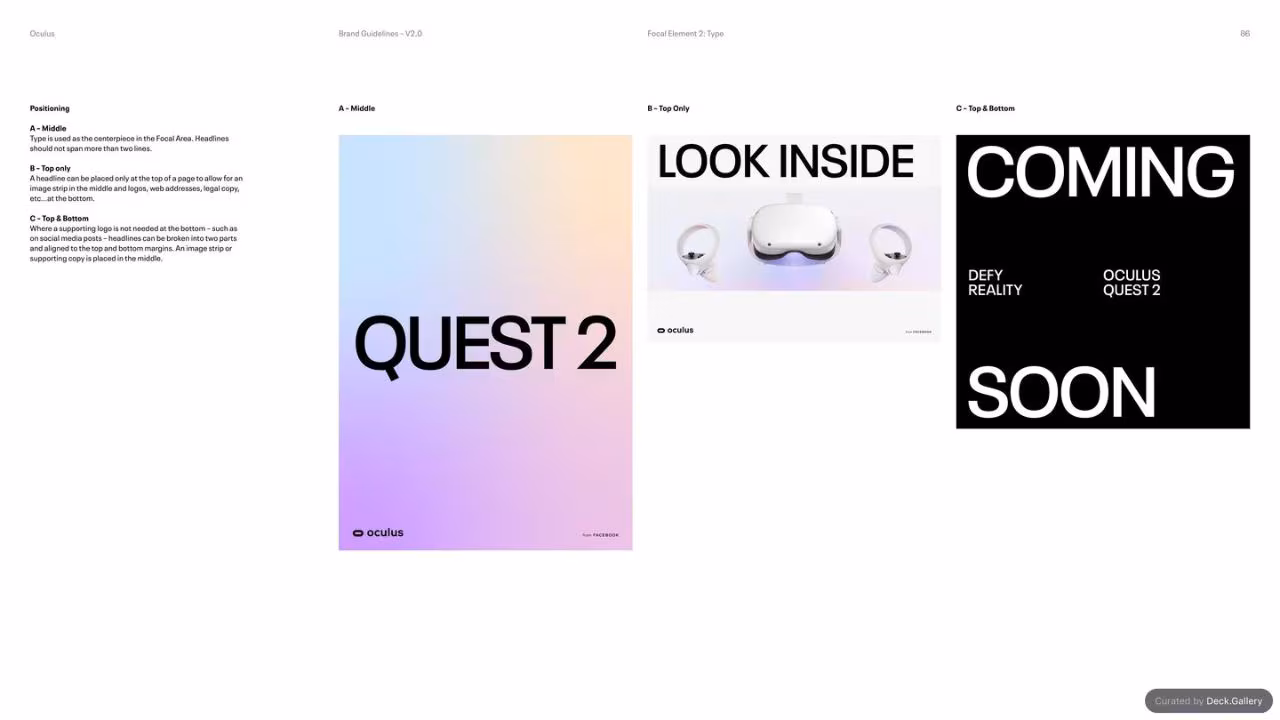 Oculus Brand Guidelines v2.0, slide 86