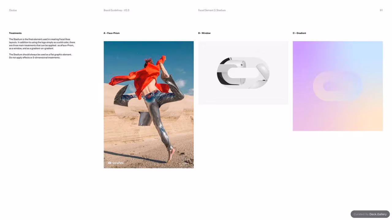 Oculus Brand Guidelines v2.0, slide 91