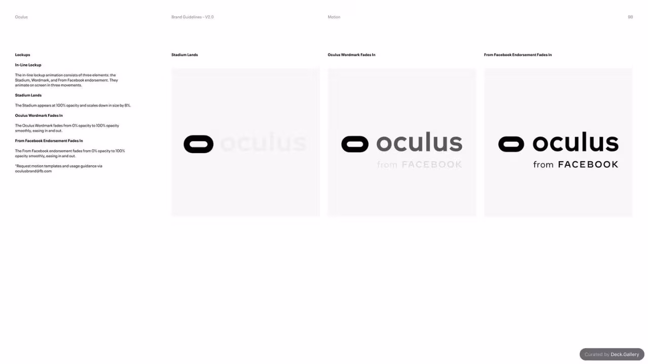 Oculus Brand Guidelines v2.0, slide 98
