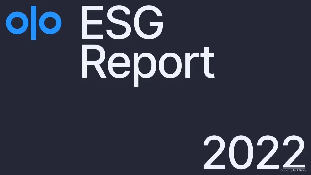 Olo ESG Report 2022