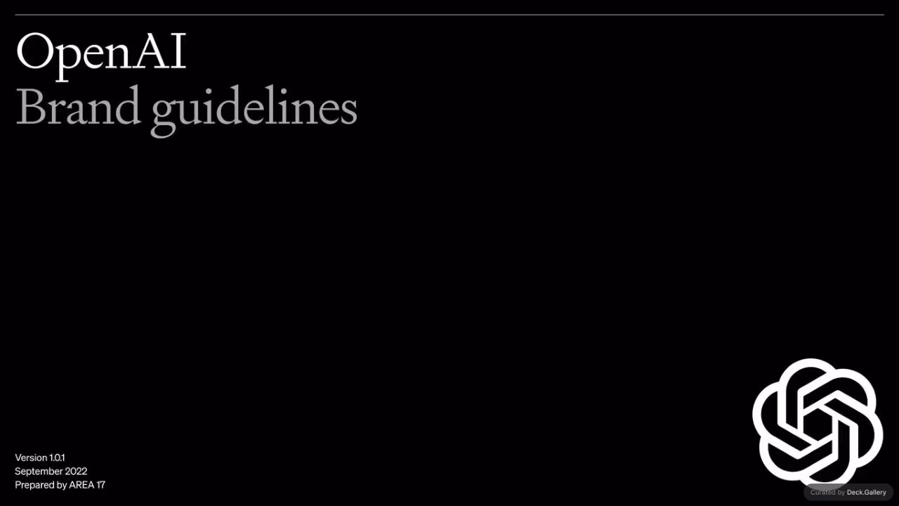OpenAI Brand Guidelines 2022
