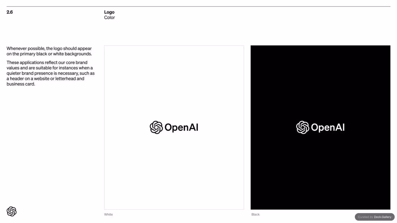 OpenAI Brand Guidelines 2022, slide 6
